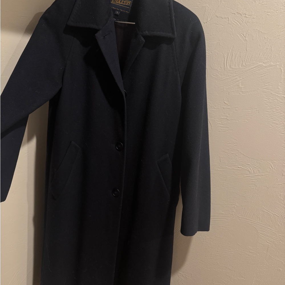 Pendleton Navy Wool Pea Coat Size 6 Oversized Fit